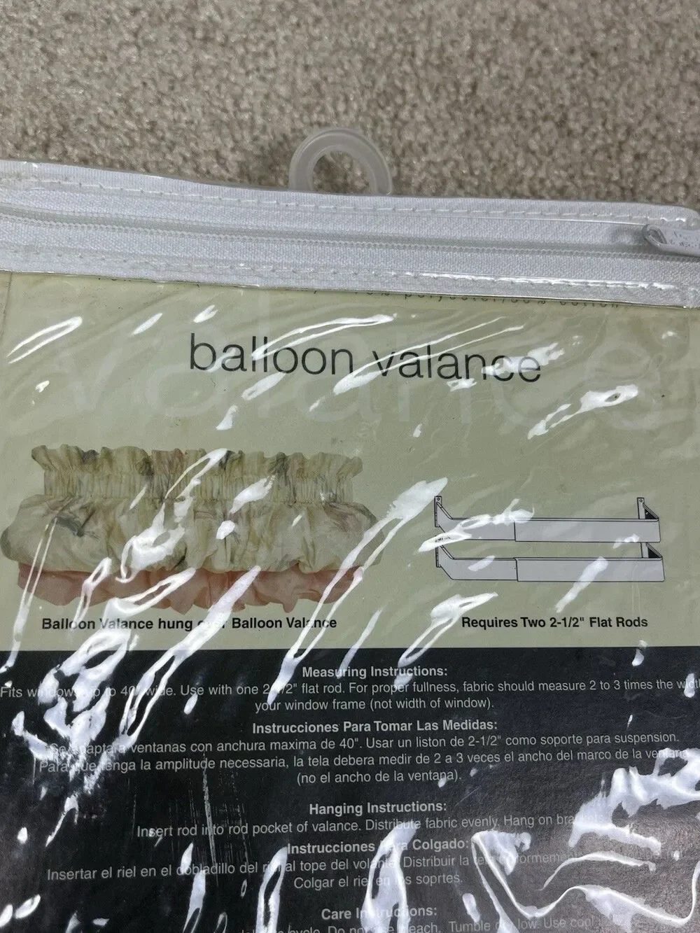 NOS Balloon‎ Valance Key West Floral Coastal 70x16 New USA Made Cottagecore Farm